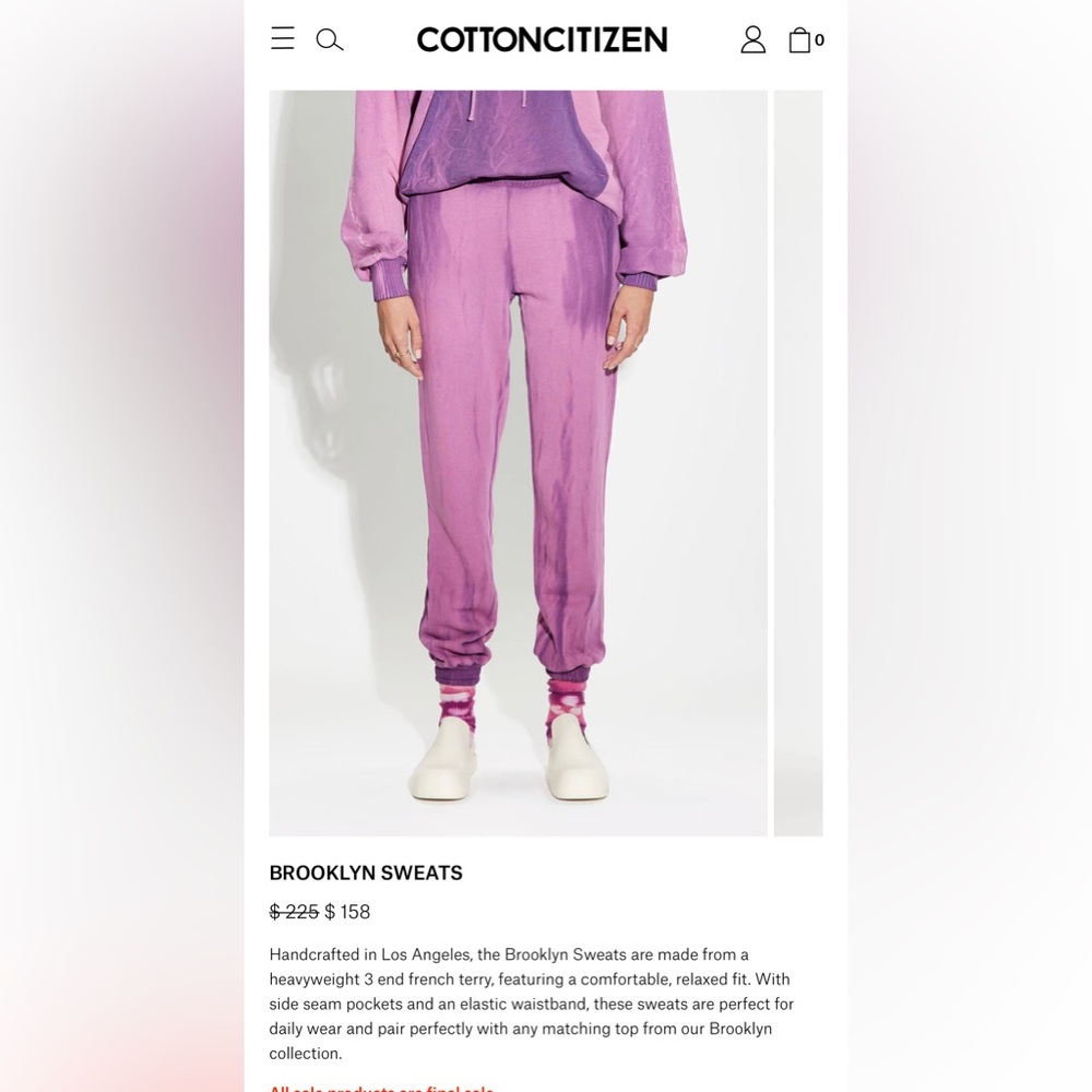 Cotton citizen sweatpants